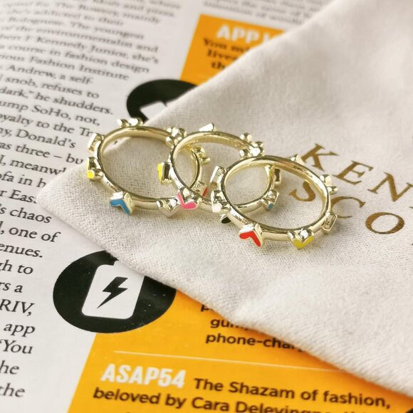 Kendra Scott Jewelry Kendra Scott Haven Heart Gold Ring Set Of 3